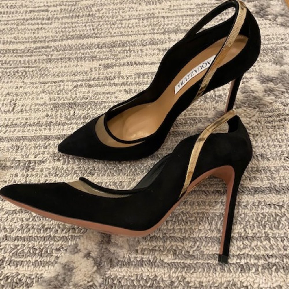 Brand New Aquazzura Soiree Black Pumps Size 7